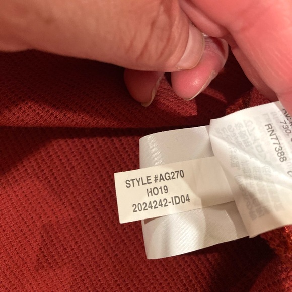 Madewell Texture & Thread Button-Wrap Top, Size S, Red (Rust)/Burnt Orange - Picture 9 of 13